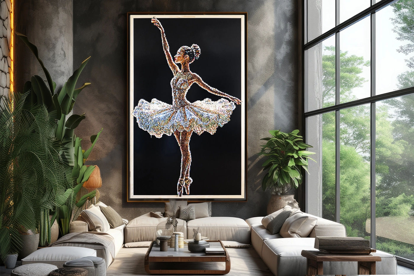 Balerina, mozaic LEGO 3D