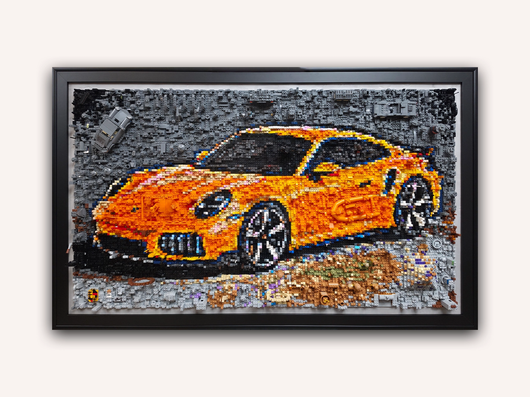 911 Turbo S, BRK-16, lucrare Brickasso® de Albert Oprea